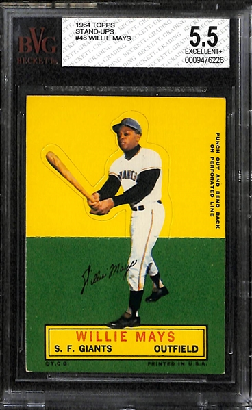 Ernie Banks & Willie Mays 1964 Topps Stand Ups BVG